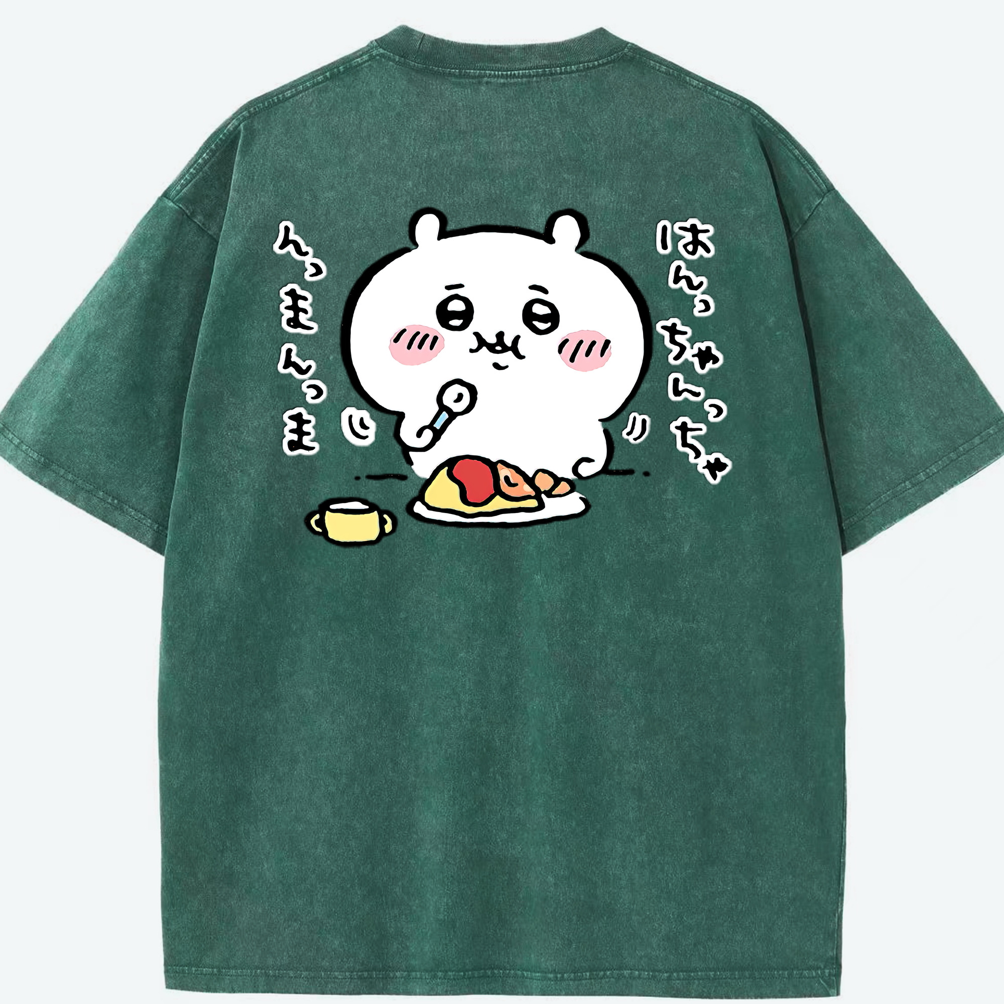 （画像用） ちいかわ ちいかわ Chii-kawa chiikawa 綿100% ヴィンテージ風 半袖Tシャツ（背面プリント）